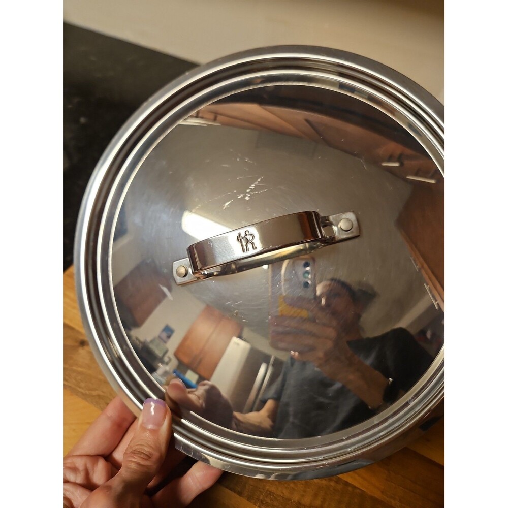 10" Zwilling J.A. Henckels Stainless Steel Lid Only ID Rim 9 3/8” OD 10” VG - Picture 9 of 10